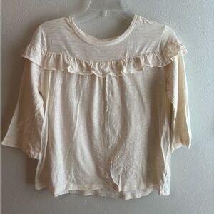 Old Navy Cream Ruffle Blouse